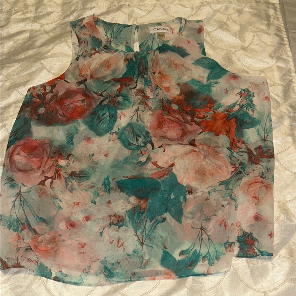 Calvin Klein Multicolor Floral Blouse